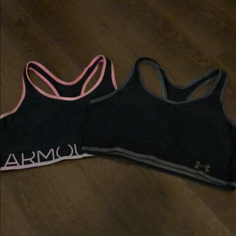 Two Under Armour Sports Bras (L)
